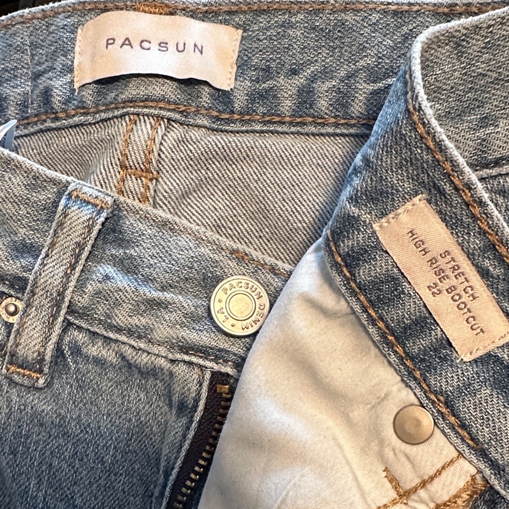PacSun High Rise Stretch Bootcut Jeans light wash